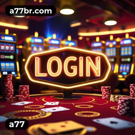 App a77 para iOS e Android — interface mobile, login biométrico e PIX integrado